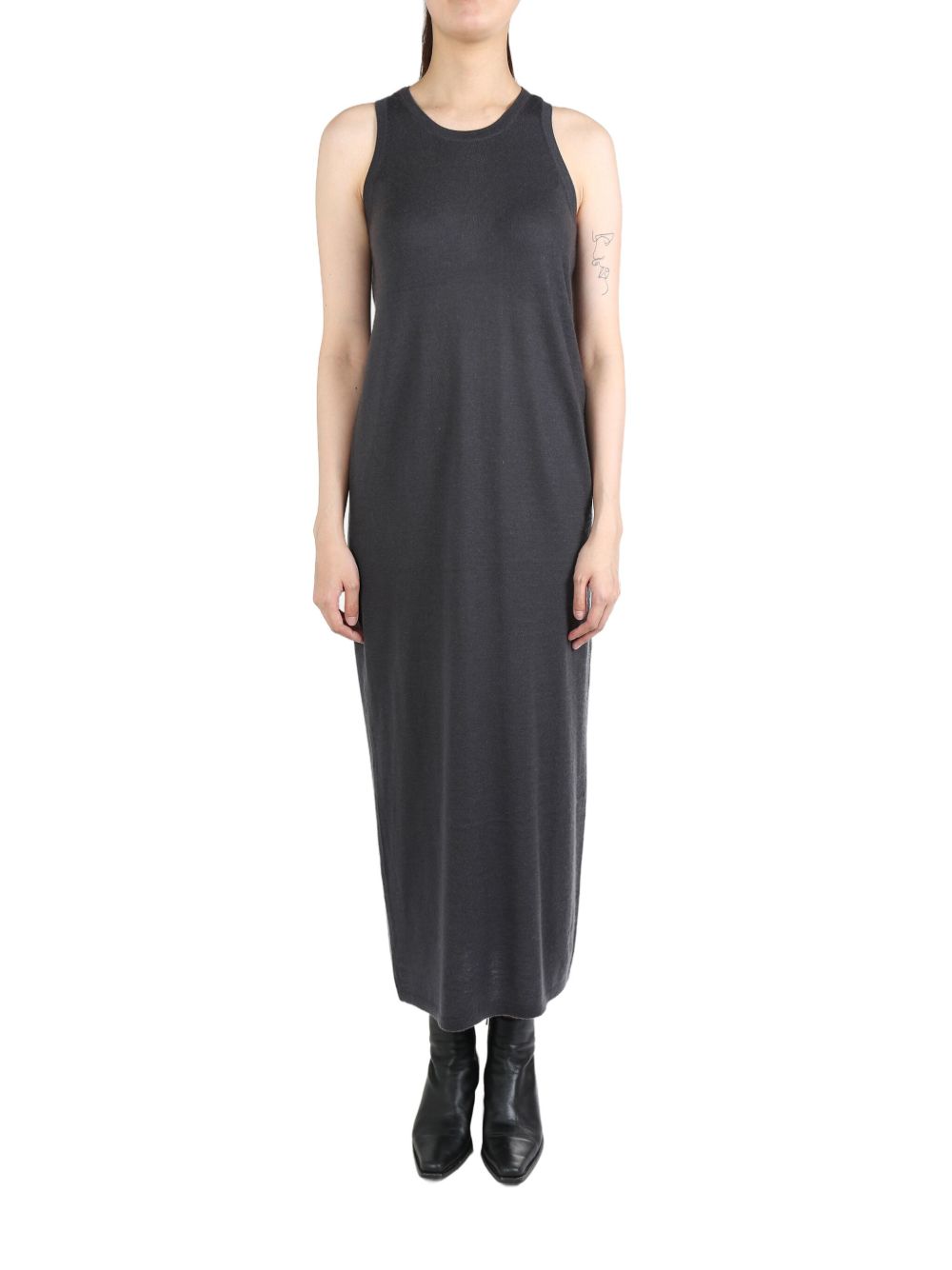 Frenckenberger cashmere maxi dress - 灰色