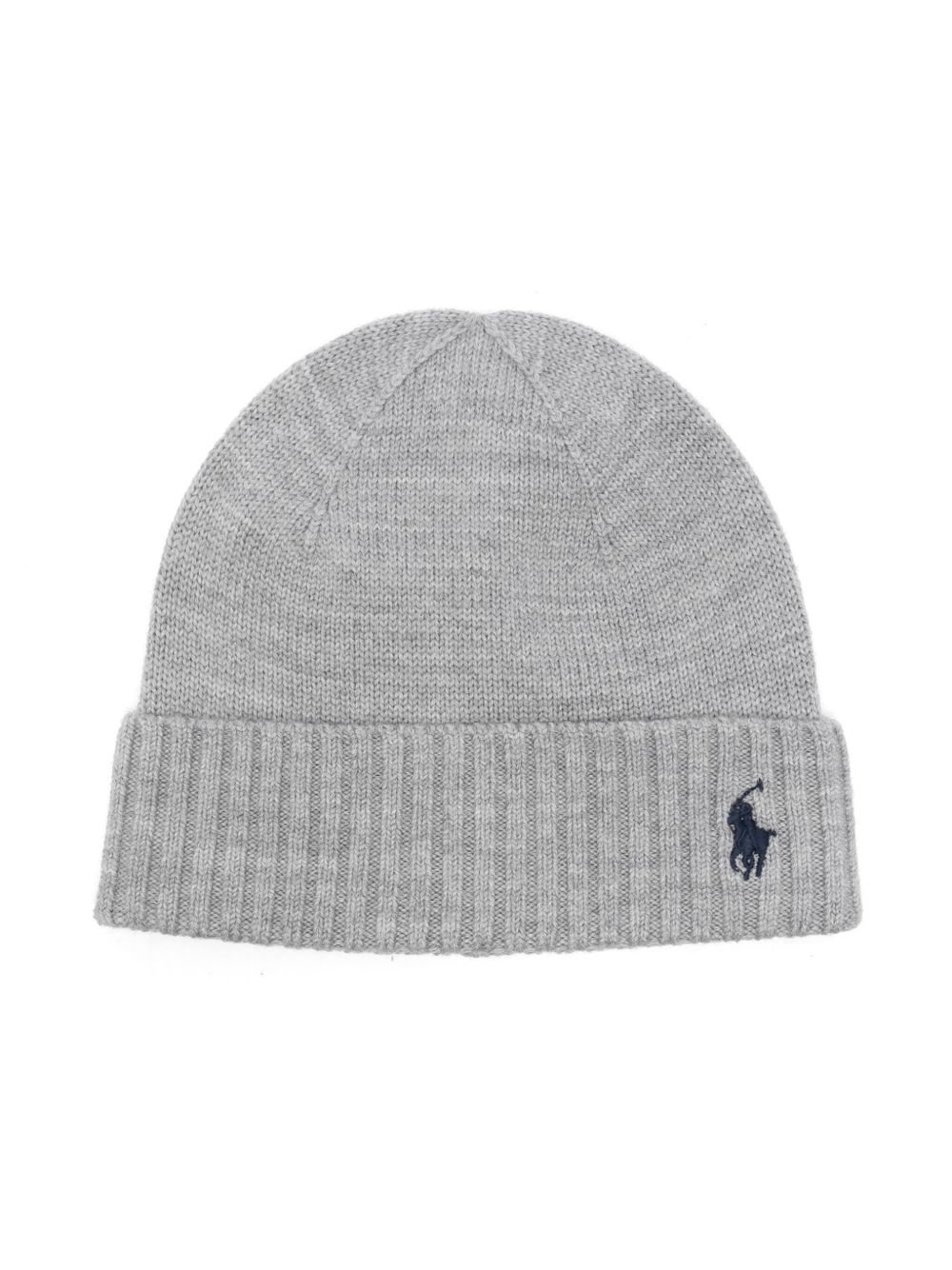 POLO RALPH LAUREN KIDS Polo Pony 图案套头帽 - 灰色