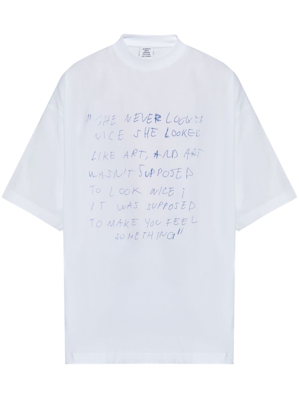 VETEMENTS 图案印花T恤 - 白色