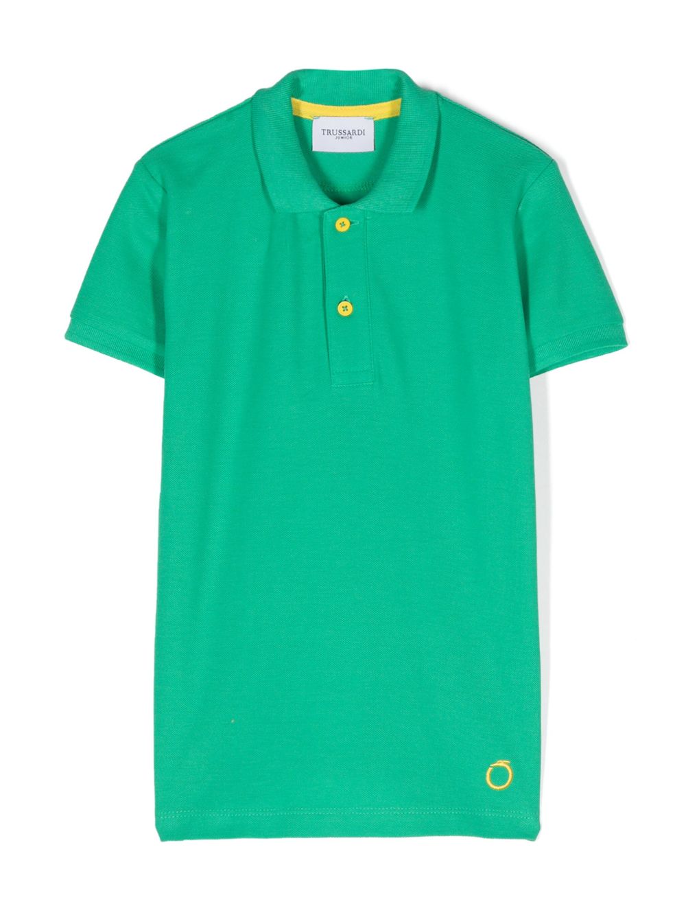 TRUSSARDI JUNIOR logo刺绣polo衫 - 绿色