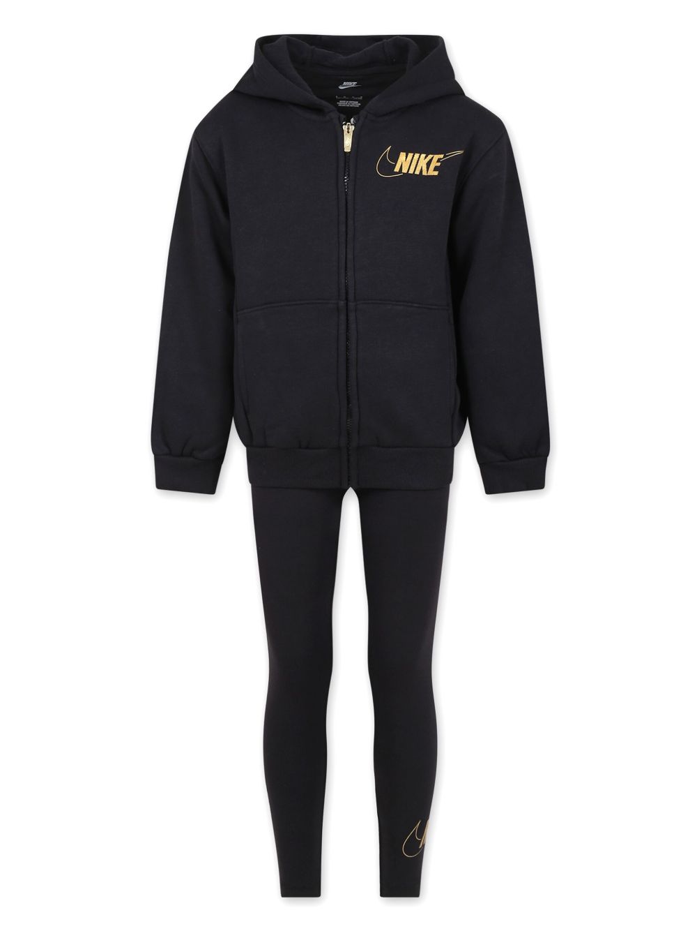 Nike Kids printed tracksuit set - 黑色