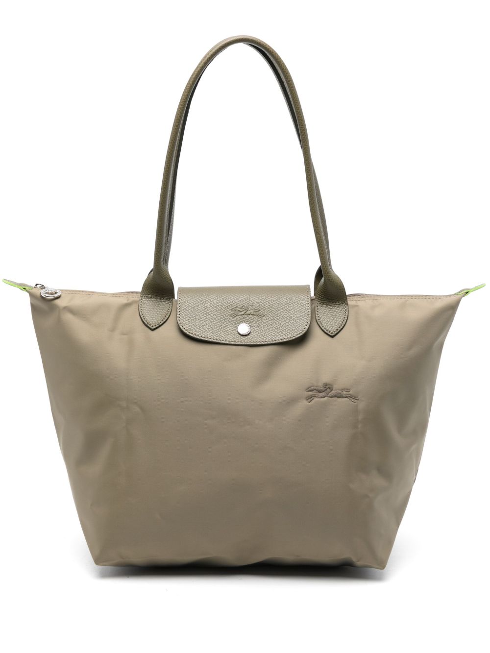 Longchamp Le Pliage Green 大号托特包 - 绿色