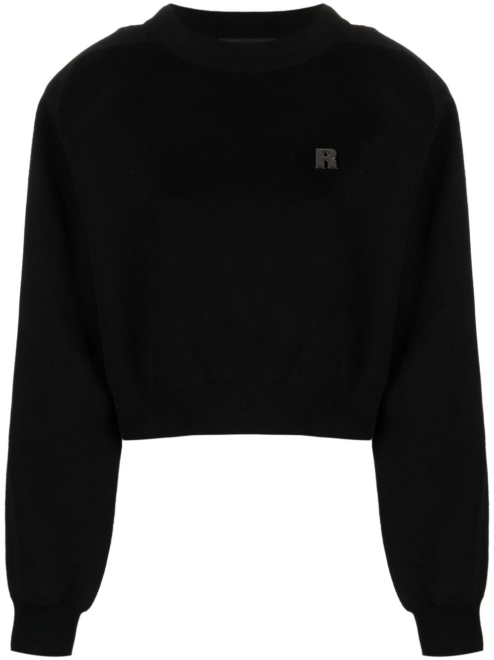 ROTATE BIRGER CHRISTENSEN logo印花圆领卫衣 - 黑色