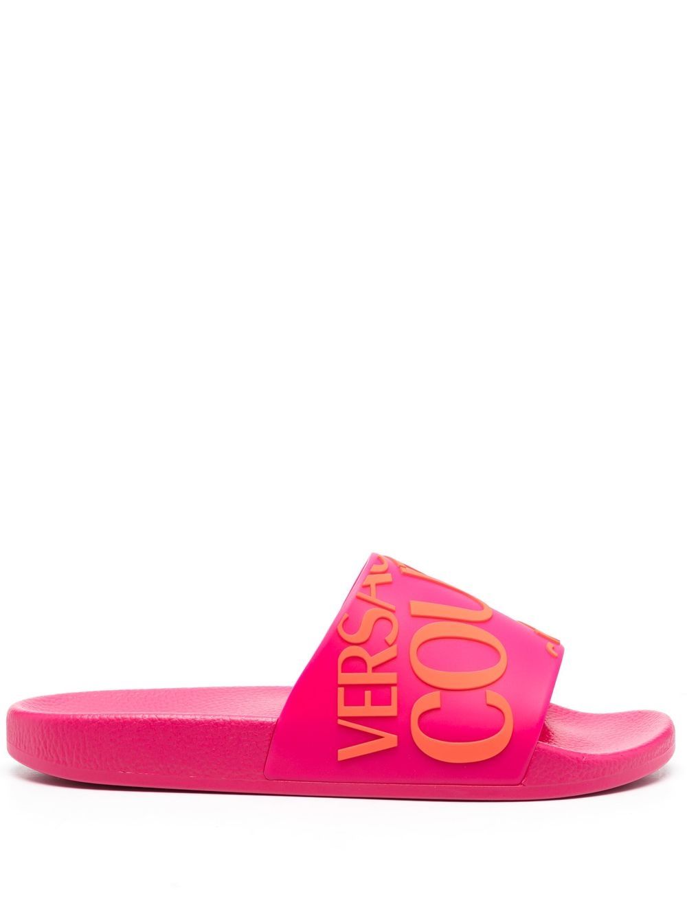 Versace Jeans Couture logo印花拖鞋 - 粉色