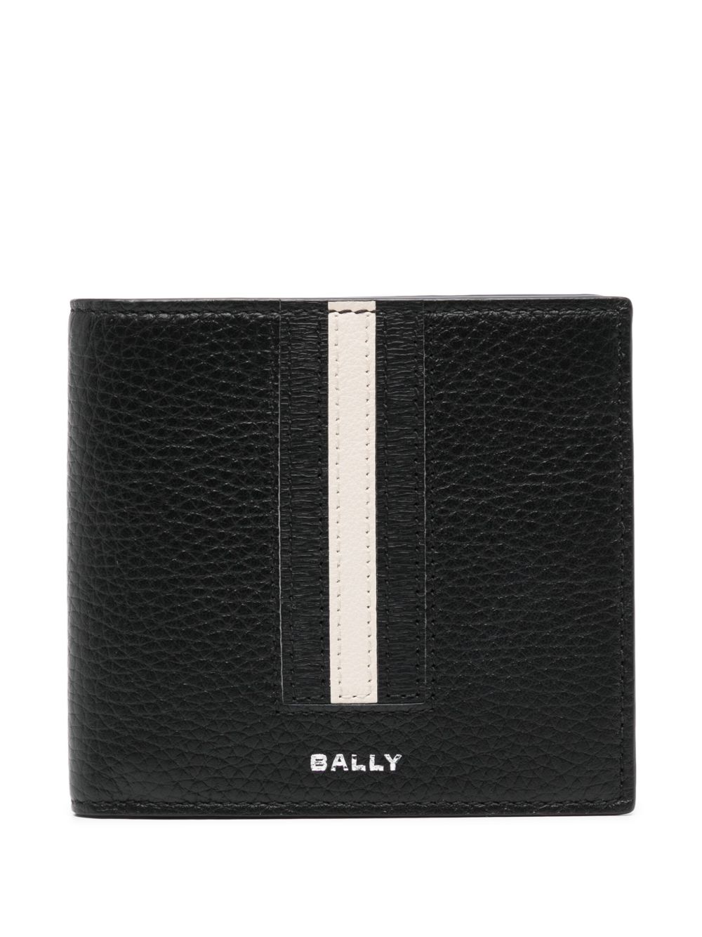 Bally Ribbon 对折皮质钱包 - 黑色