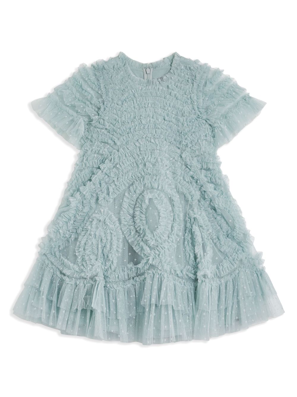 NEEDLE & THREAD KIDS Verity Ruffle 连衣裙 - 蓝色