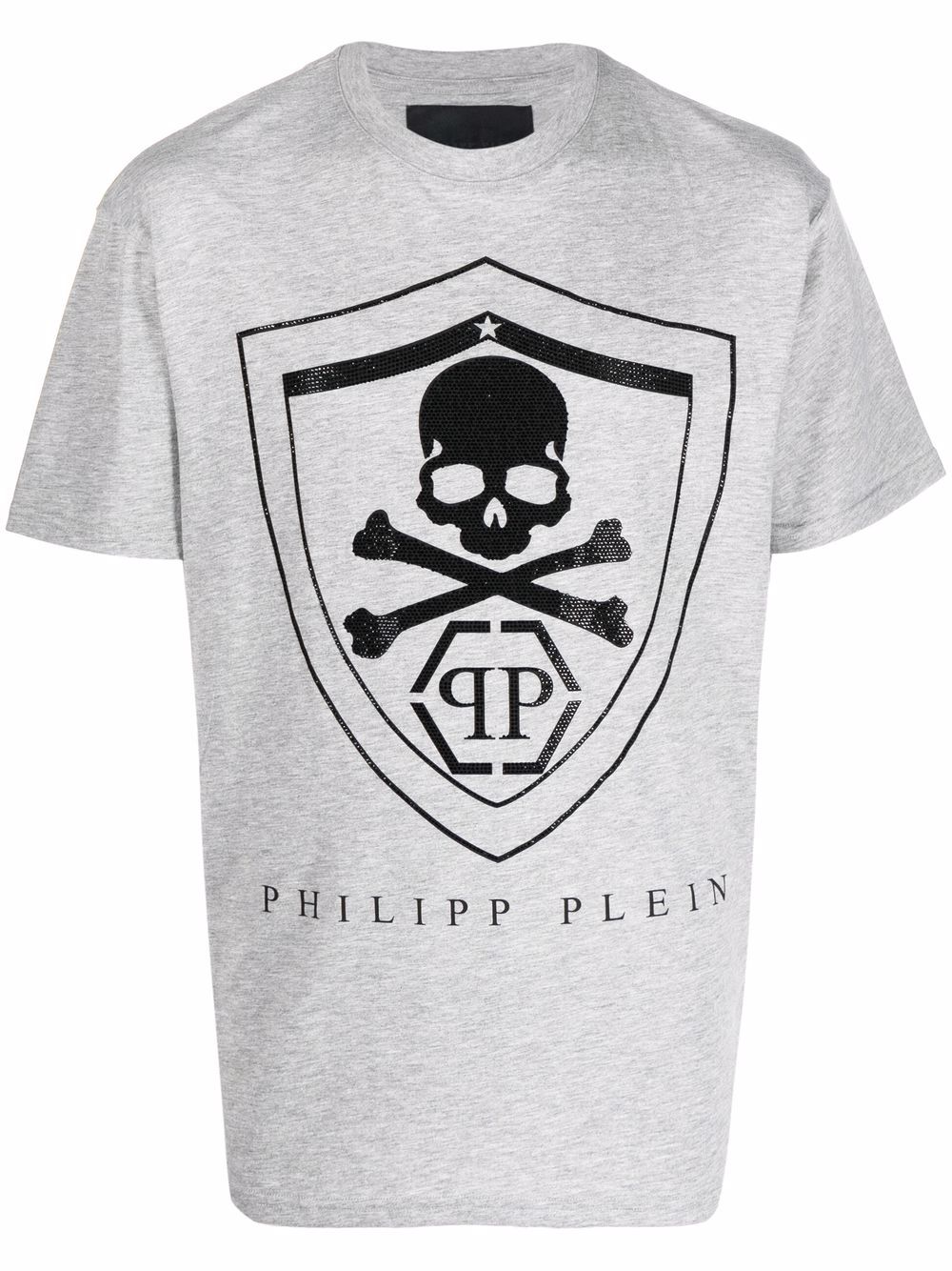 Philipp Plein 骷髅头logo印花T恤 - 灰色
