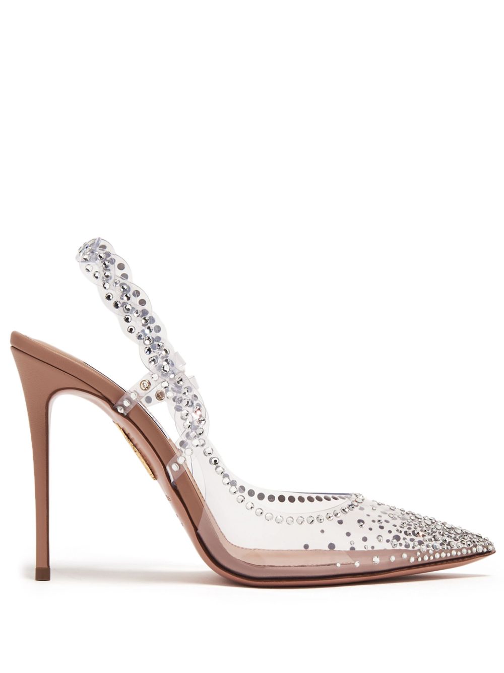 Aquazzura 水钻缀饰高跟鞋 - 中性色
