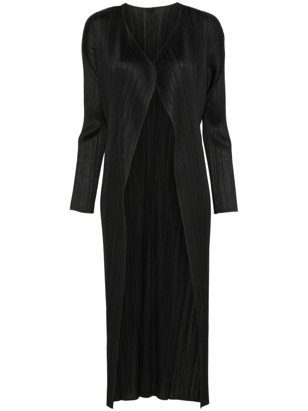 Pleats Please Issey Miyake 细褶效果外套 - 黑色