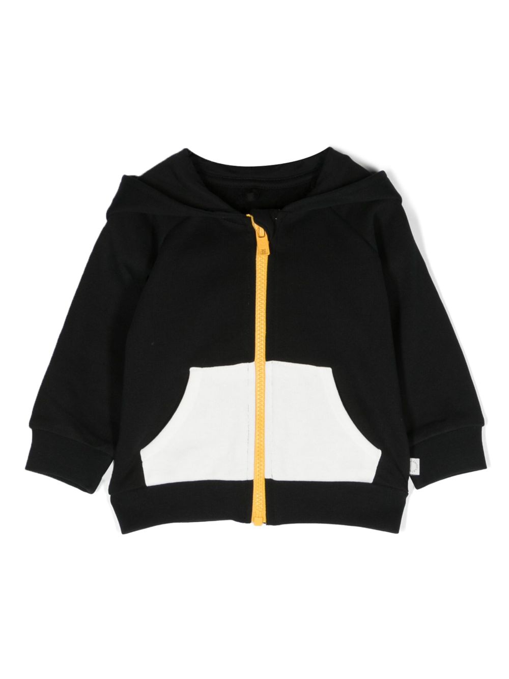 Stella McCartney Kids 拼接拉链连帽衫 - 黑色