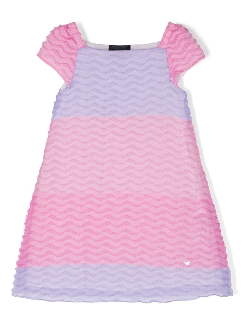 Emporio Armani Kids 短袖A字连衣裙 - 粉色