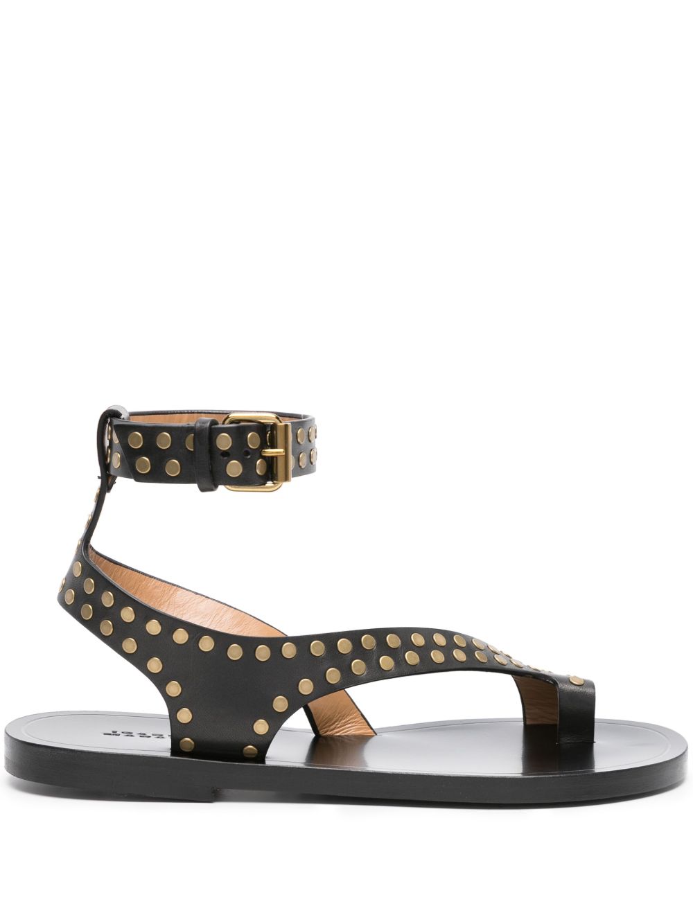 ISABEL MARANT Jiona 铆钉皮质凉鞋 - 黑色