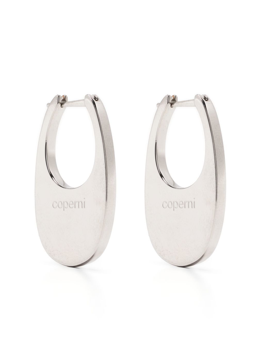Coperni Swipe logo中号耳环 - 银色