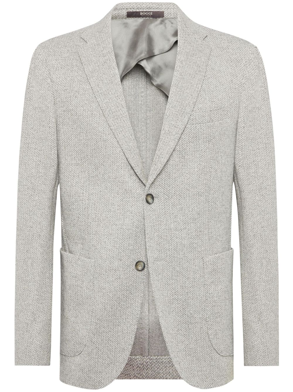 Boggi Milano B Jersey 棉混纺西装夹克 - 灰色