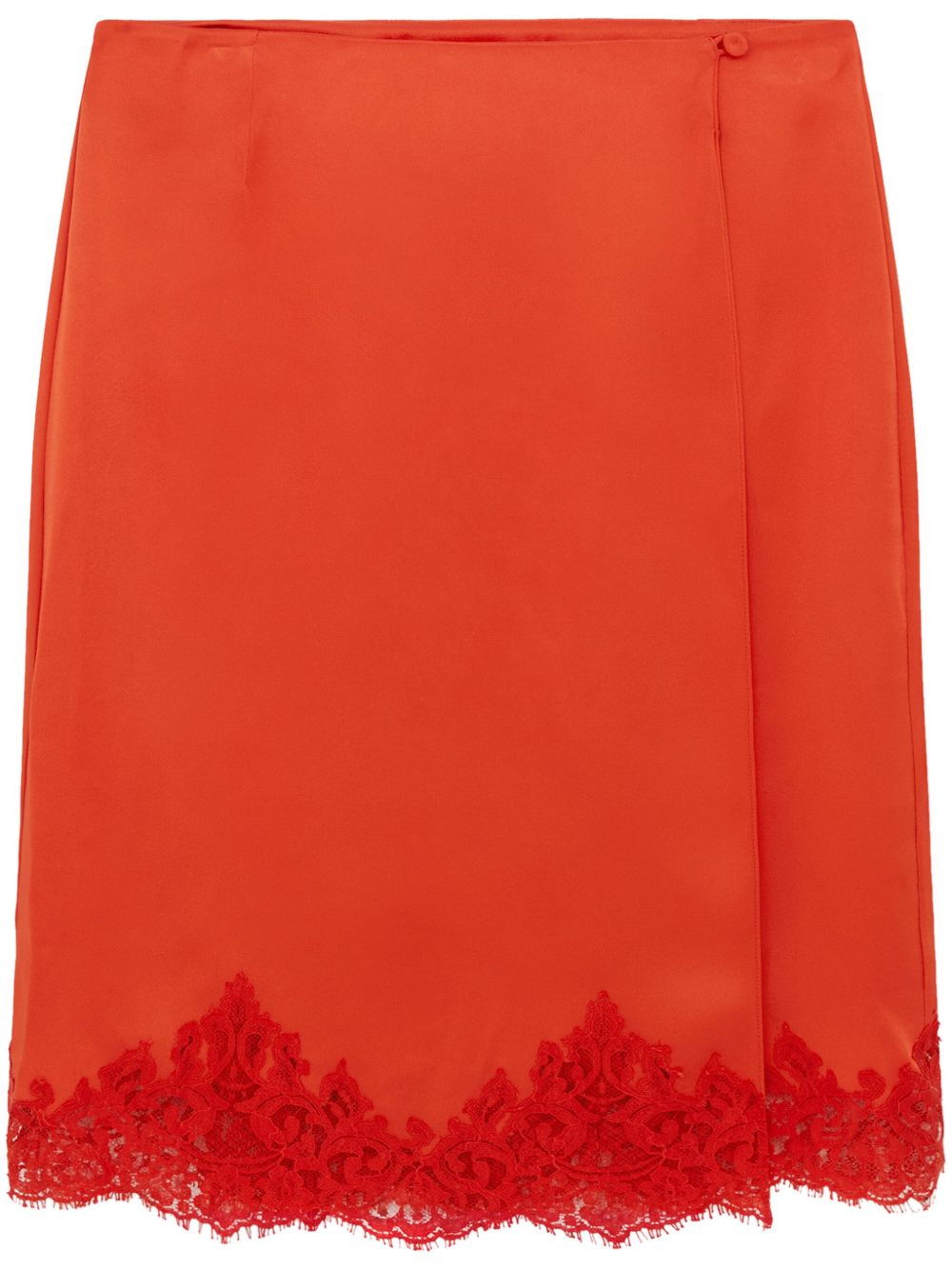 Stella McCartney Iconic Lace 中长半身裙 - 橘色