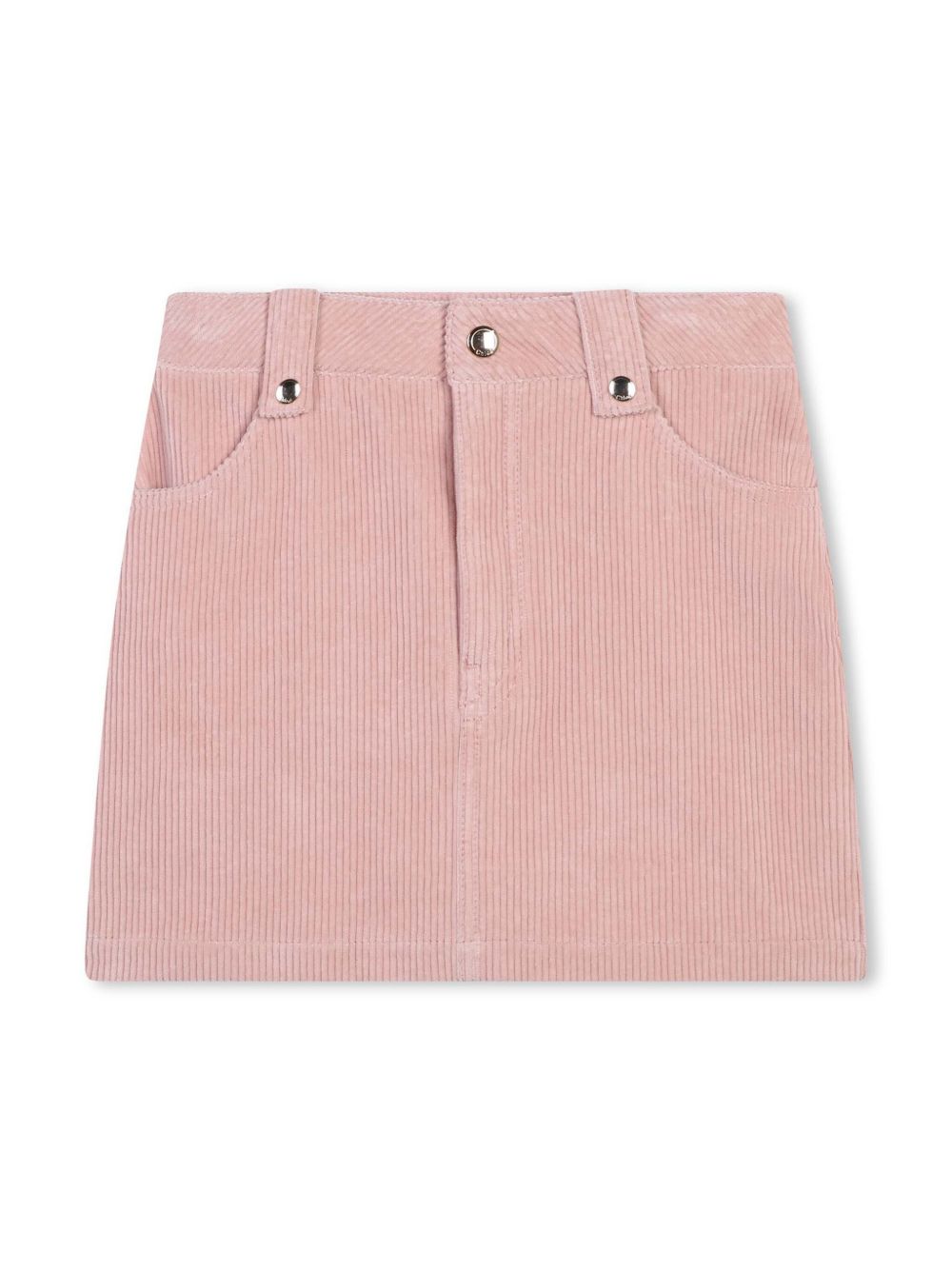 Chloé Kids 灯芯绒棉A字半身裙 - 粉色