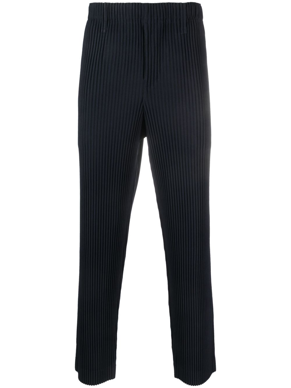 Homme Plissé Issey Miyake 褶饰直筒长裤 - 蓝色
