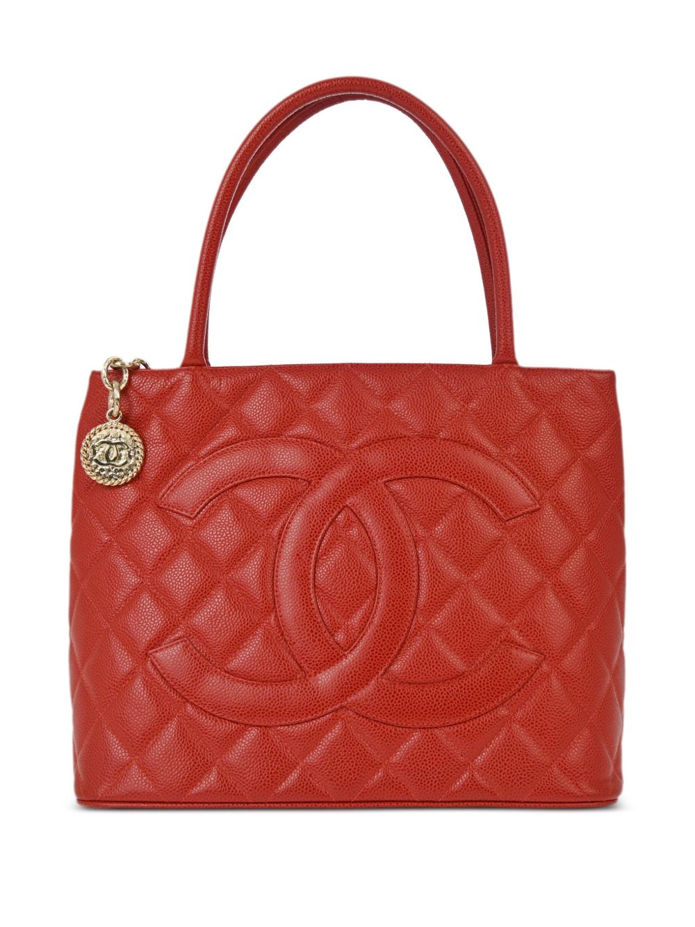 CHANEL Pre-Owned Medallion 手提包（2002年典藏款） - 红色