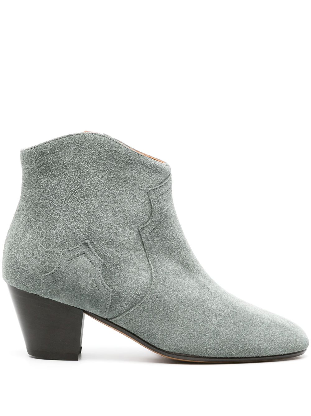 ISABEL MARANT Dicker 中跟绒面皮靴 - 绿色
