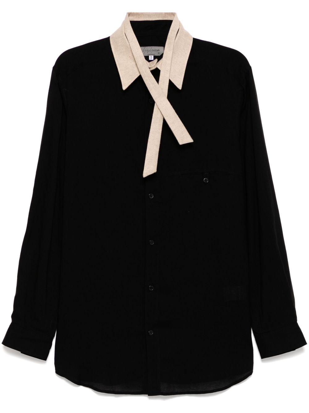 Yohji Yamamoto 长袖衬衫 - 黑色