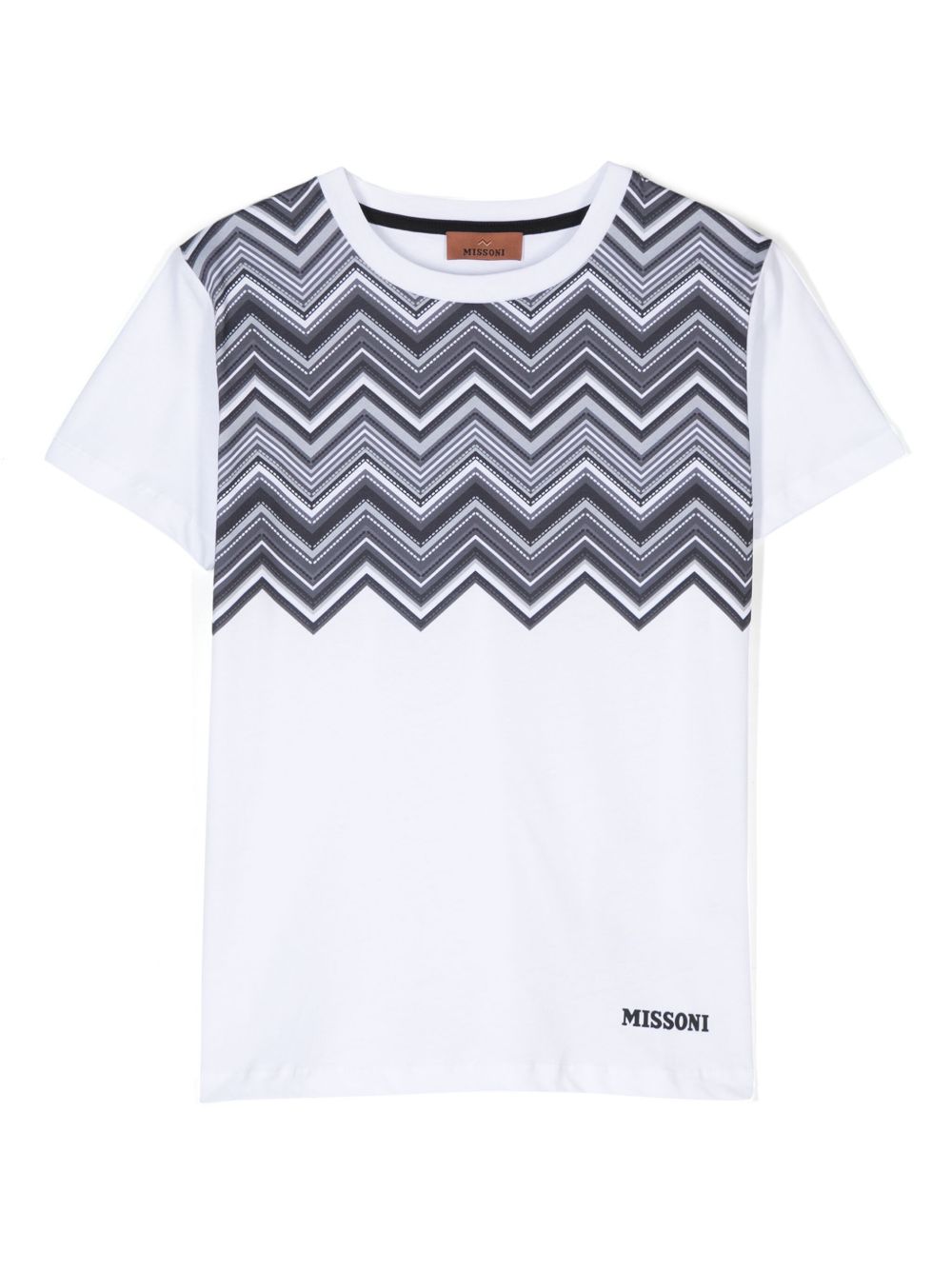 Missoni Kids 人字纹图案T恤 - 白色
