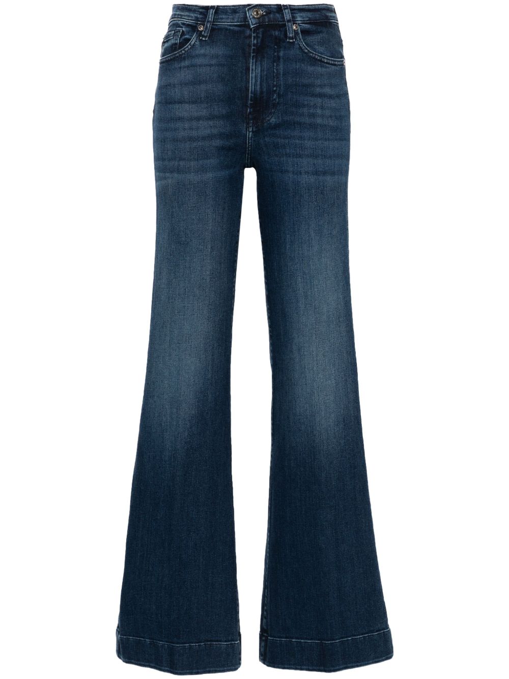 7 For All Mankind Modern Dojo 高腰喇叭牛仔裤 - 蓝色