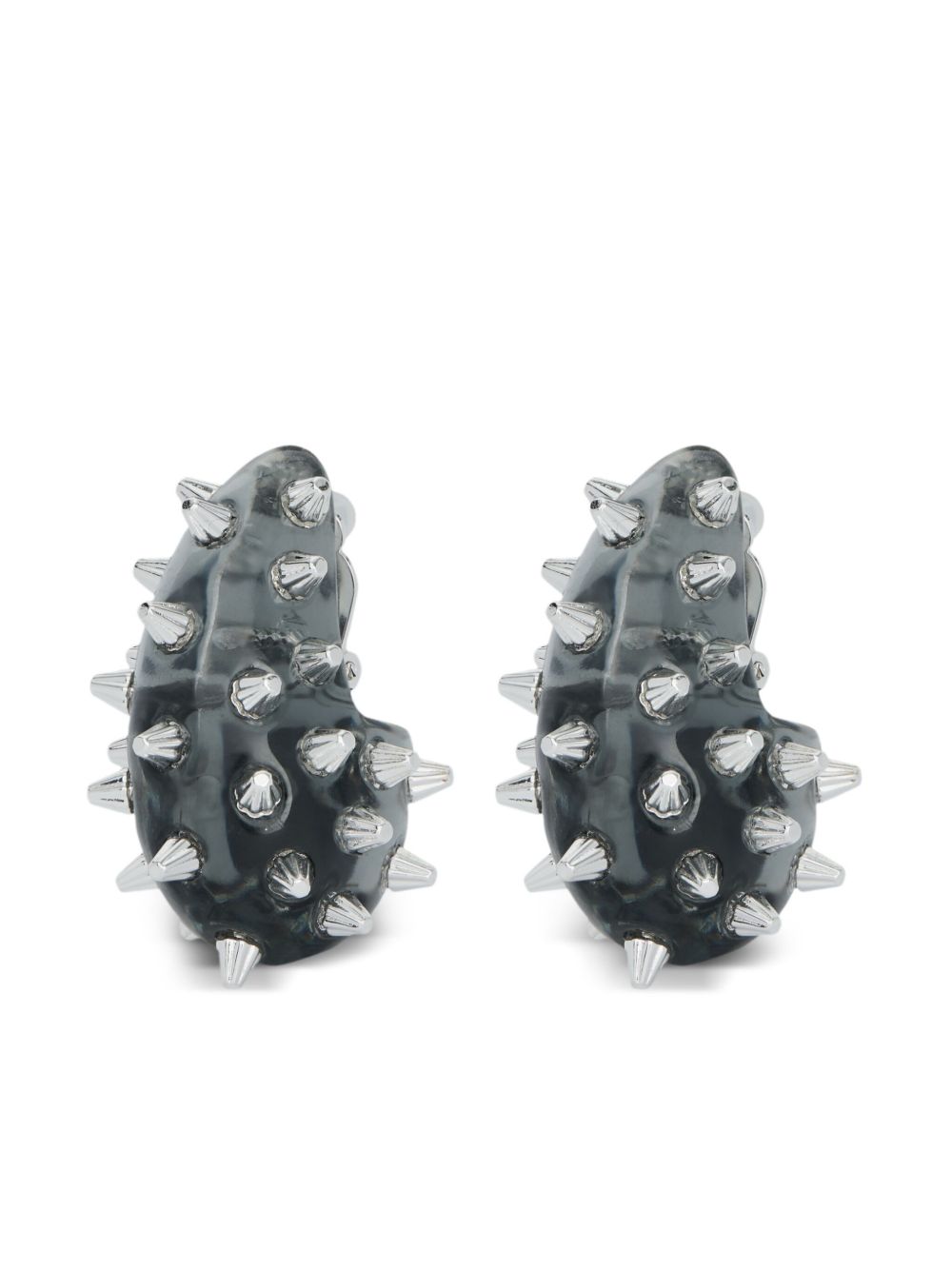 Tory Burch Spiked Wave 耳环 - 银色