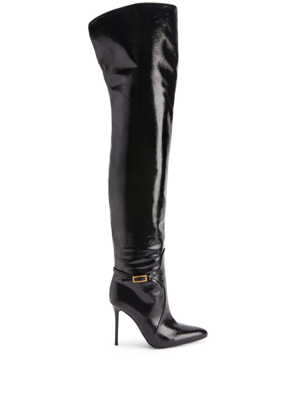 Giuseppe Zanotti Frannie 高跟过膝靴 - 黑色