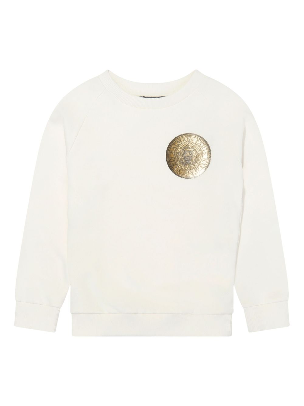 Balmain Kids logo印花卫衣 - 白色