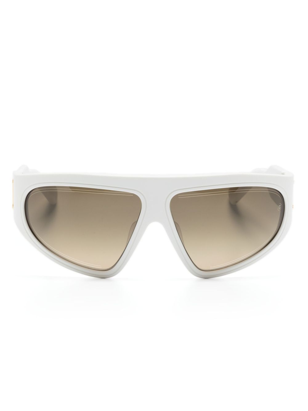 Balmain Eyewear B-Escape 超大框太阳眼镜 - 白色