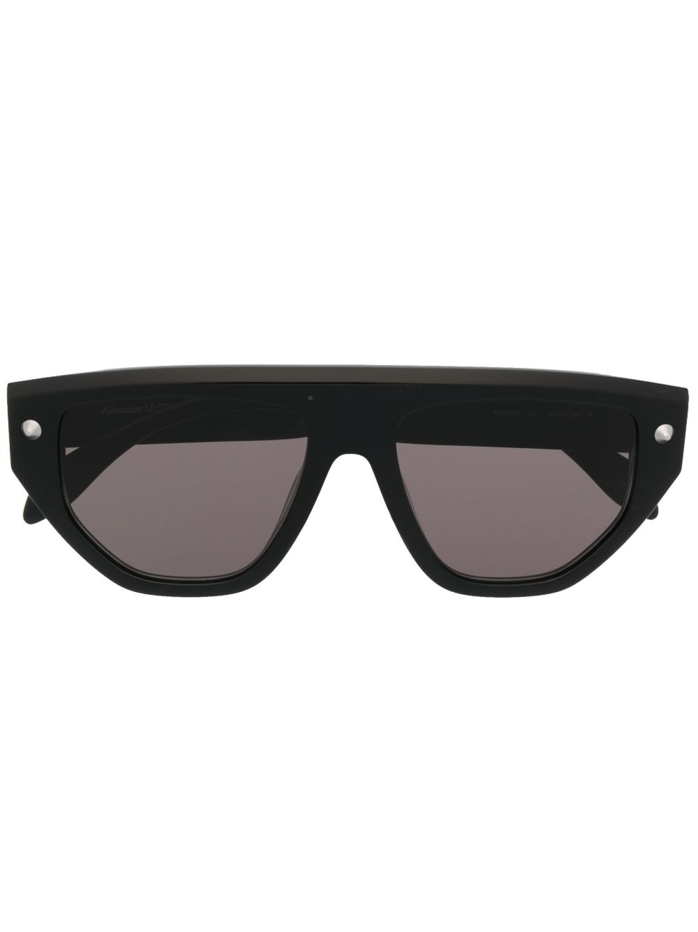 Alexander McQueen Spike Studs 几何镜框太阳眼镜 - 黑色