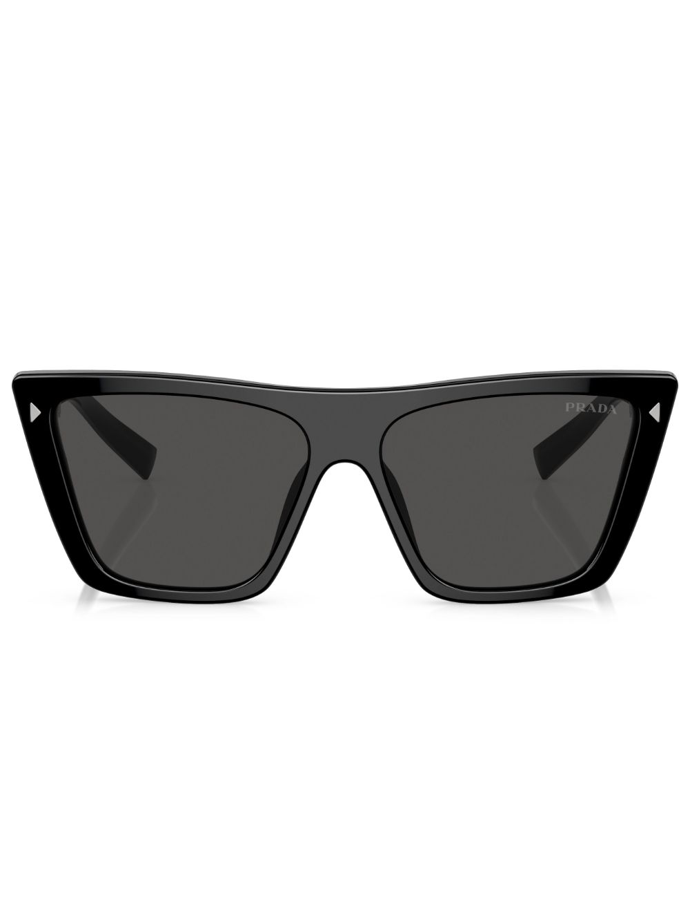Prada Eyewear 有色镜片方框太阳眼镜 - 黑色