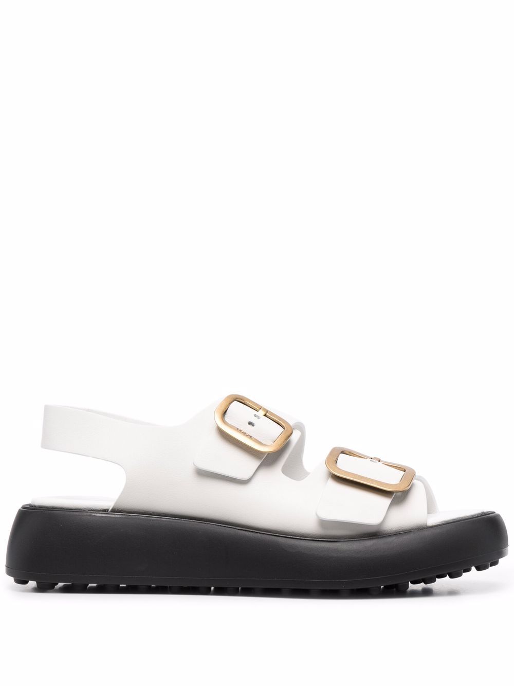 Tod's 搭扣皮质凉鞋 - 白色