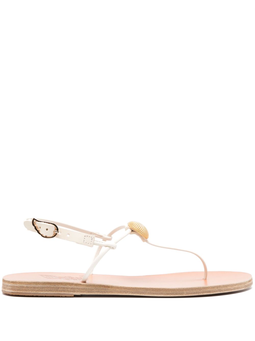 Ancient Greek Sandals Dimitra 皮质凉鞋 - 白色