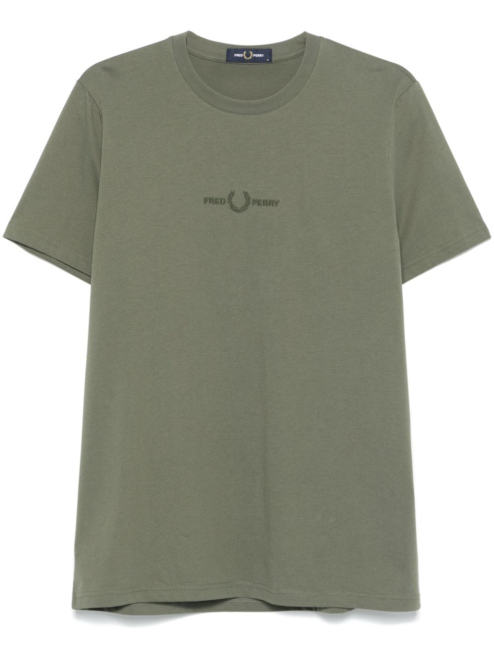 Fred Perry logo刺绣T恤 - 绿色