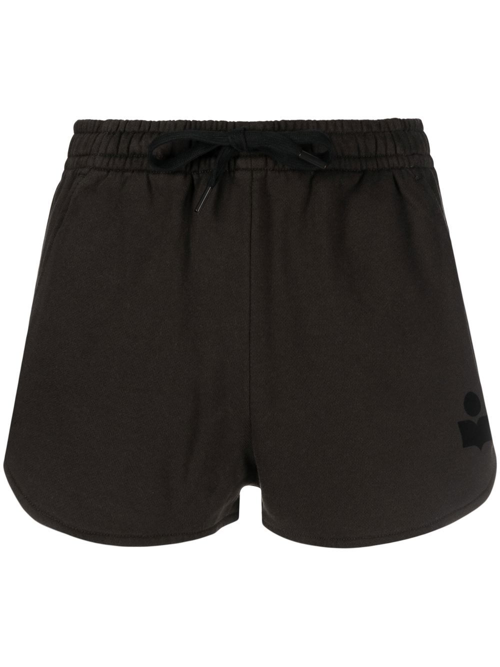 MARANT ÉTOILE Mifa logo印花运动短裤 - 黑色