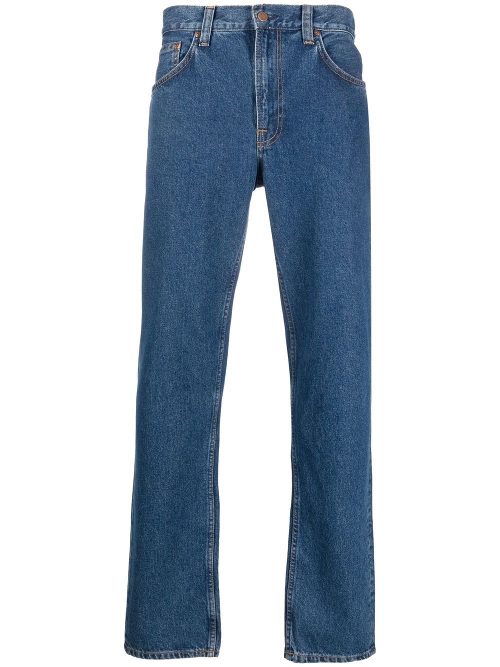 Nudie Jeans 中腰直筒牛仔裤 - 蓝色