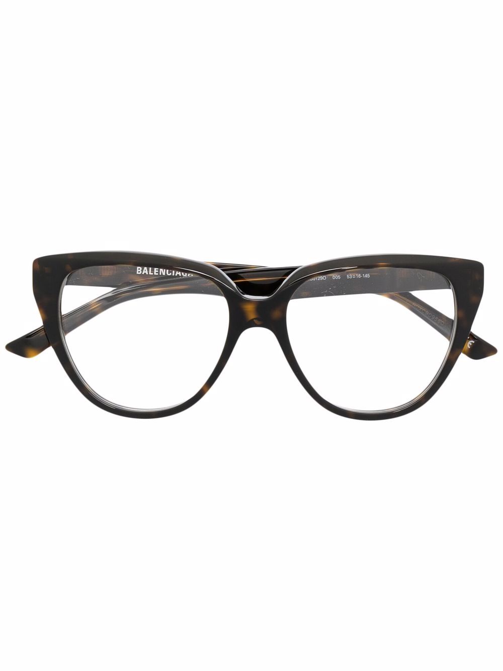Balenciaga Eyewear 巴黎世家 玳瑁纹猫眼框眼镜 - 褐色