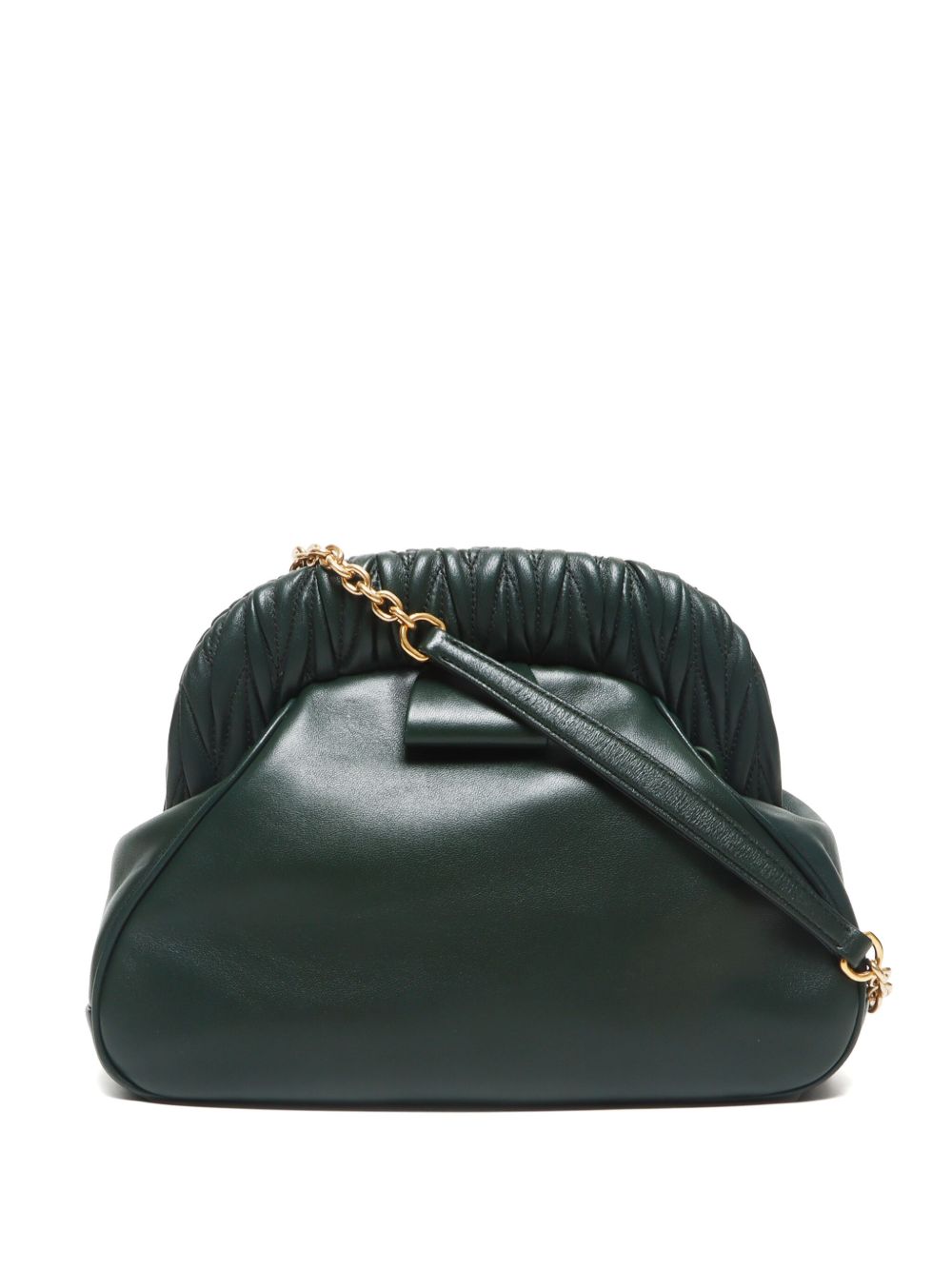 Miu Miu Pre-Owned 皮质手拿包（2000年典藏款） - 绿色