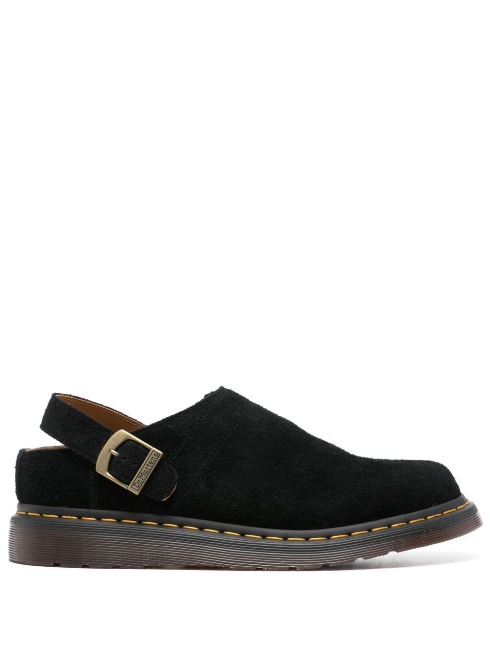 Dr. Martens Isham 皮质穆勒鞋 - 黑色
