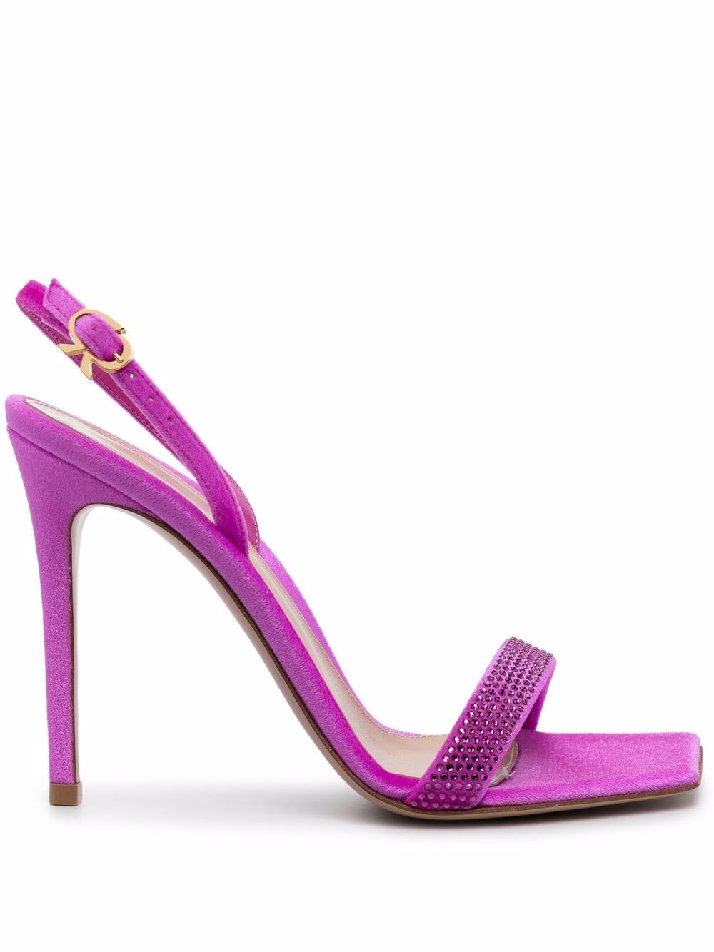 Gianvito Rossi 水钻皮质凉鞋 - 粉色