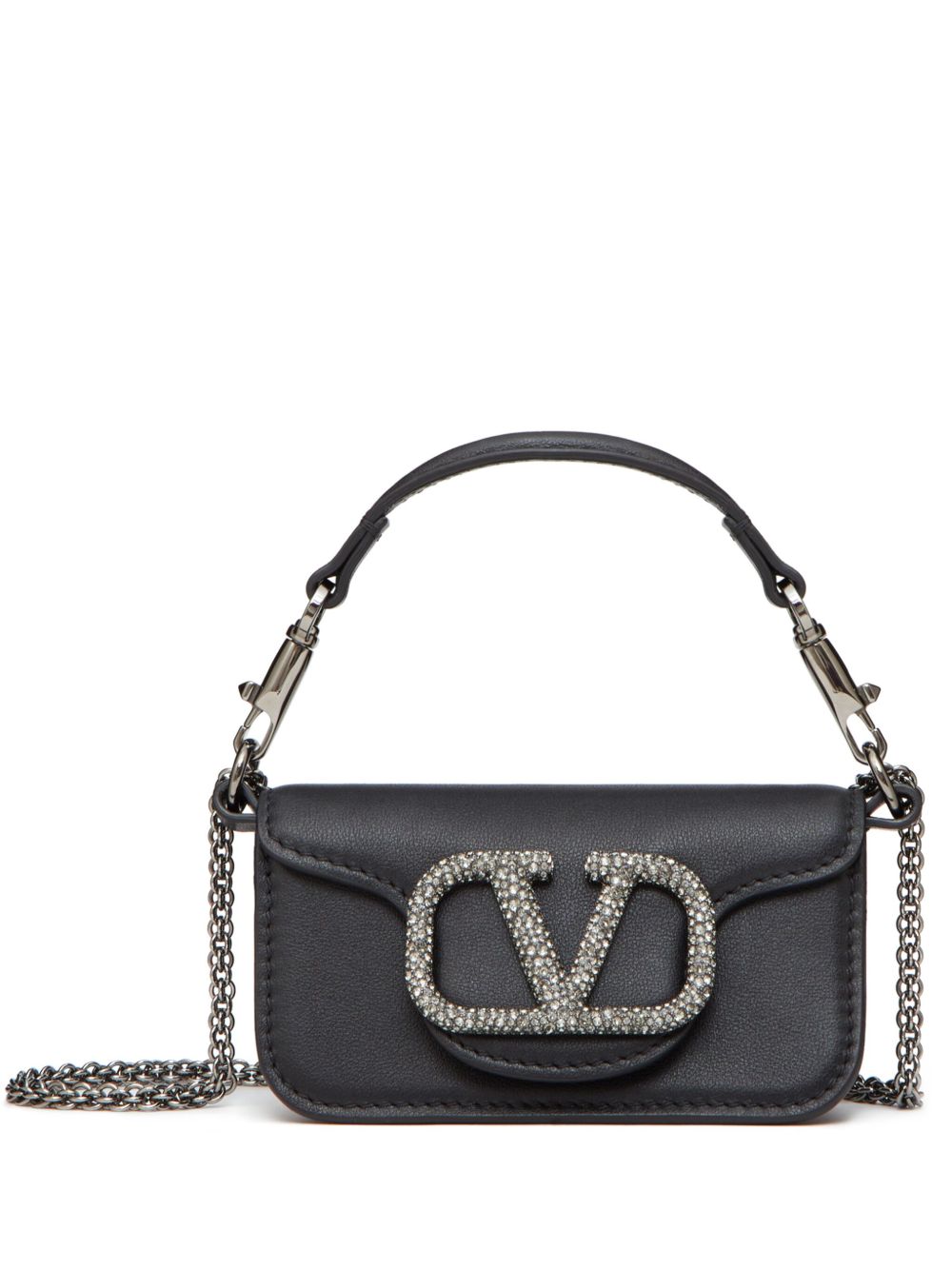 Valentino Garavani Locò 缀饰迷你单肩包 - 黑色
