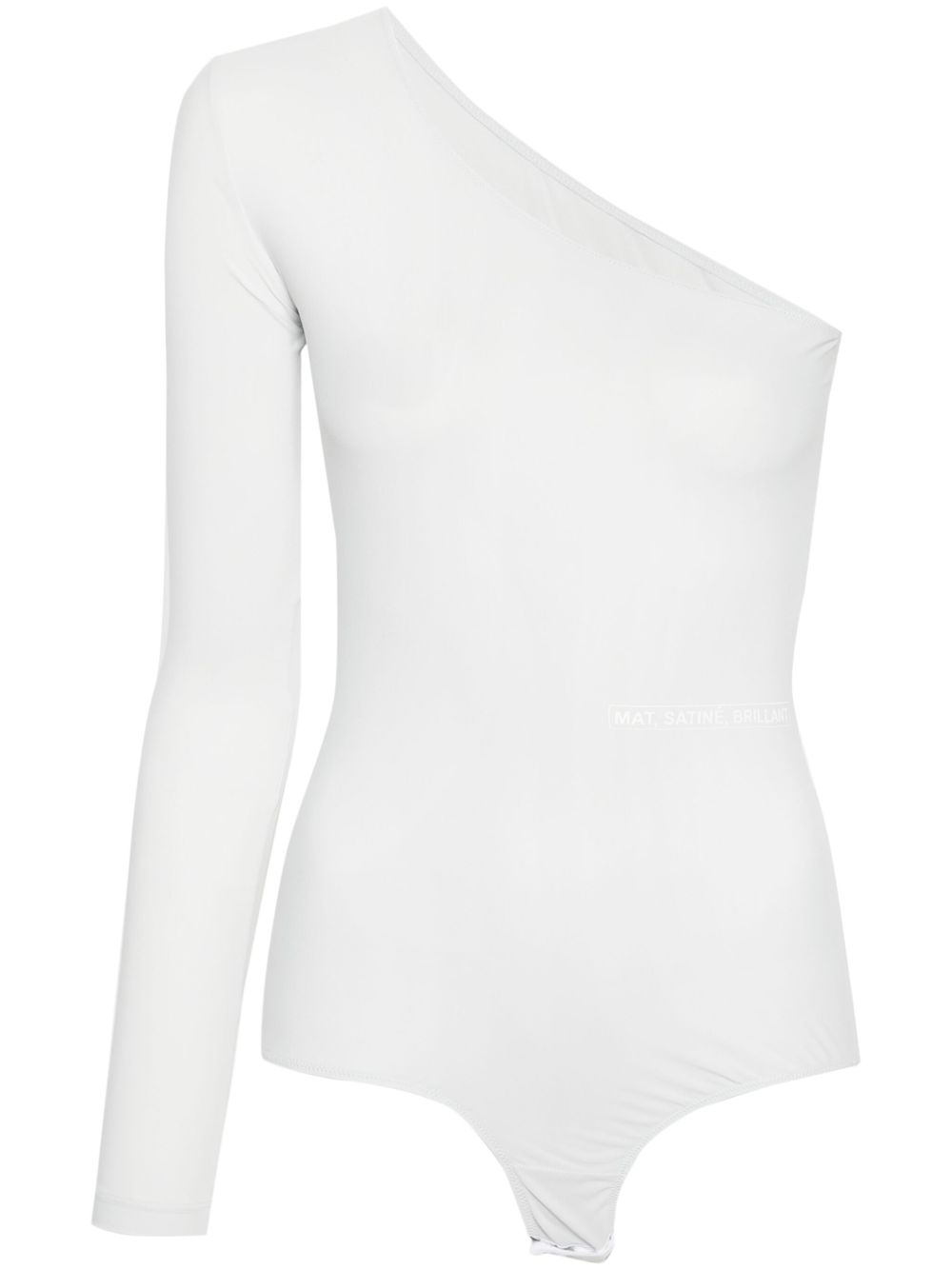 MM6 Maison Margiela 标语印花不对称连体衣 - 灰色