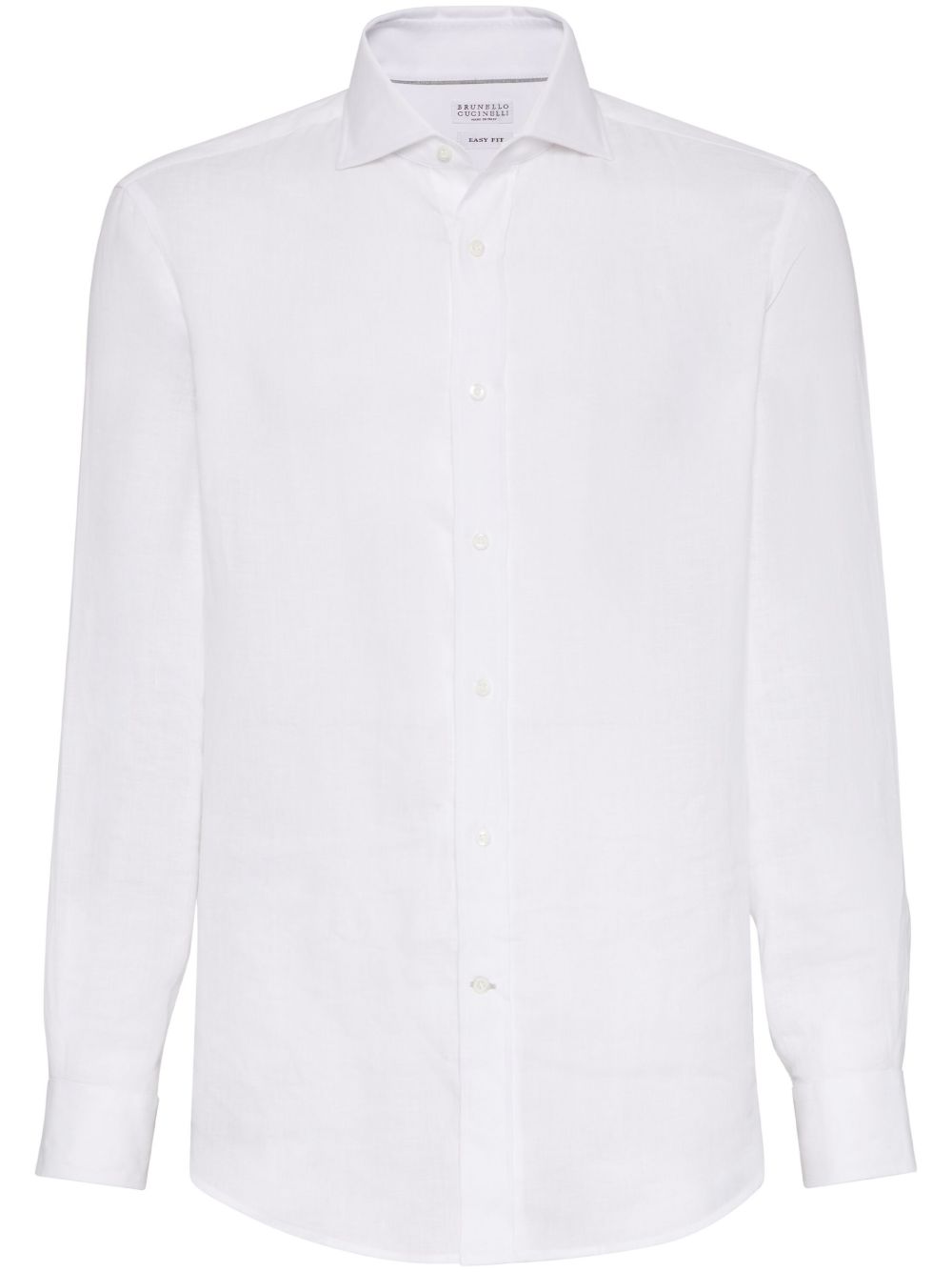 Brunello Cucinelli 环保亚麻衬衫 - 白色