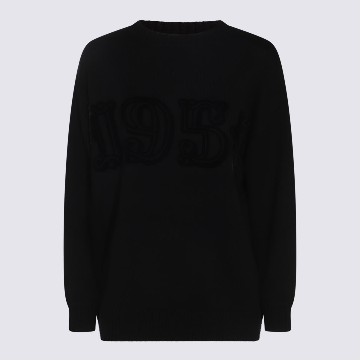 Max Mara Black Wool Fido Knitwear