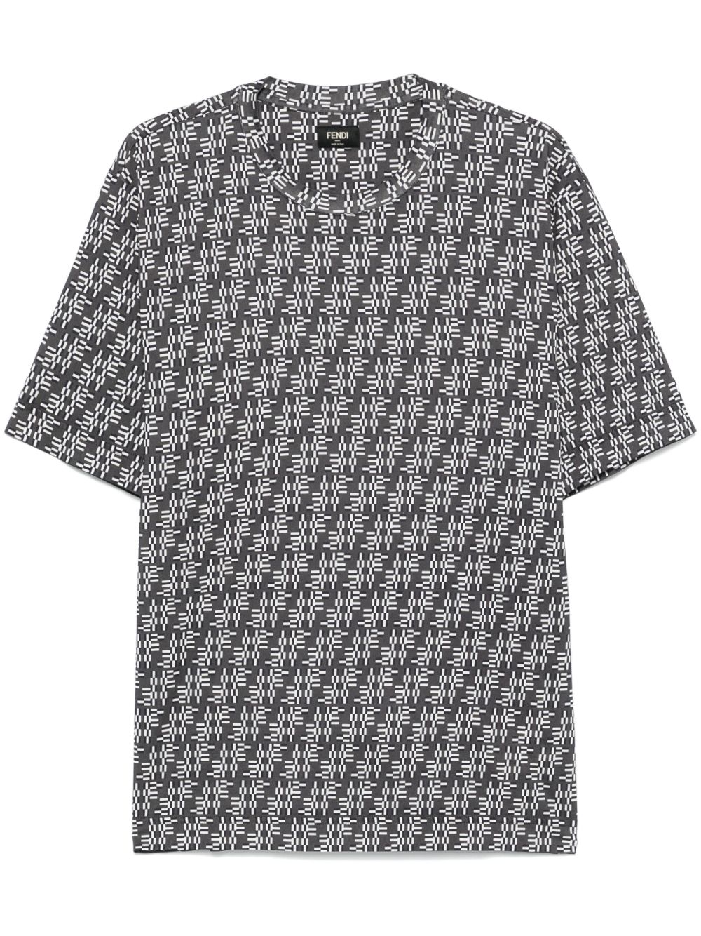 FENDI FF Labyrinth T恤 - 灰色