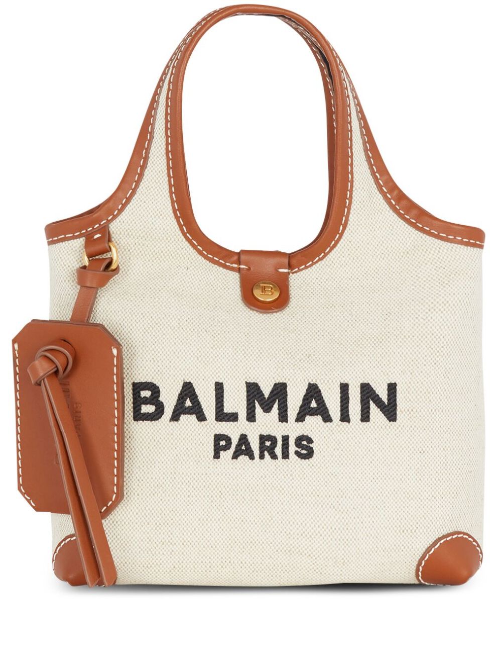 Balmain B-Army Grocery 迷你托特包 - 中性色