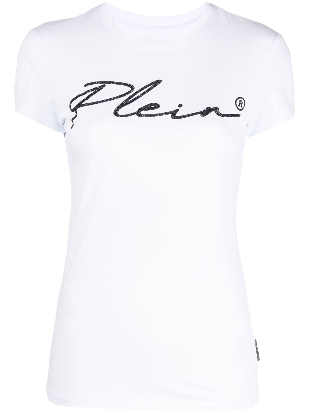 Philipp Plein 文字logo晶饰T恤 - 白色