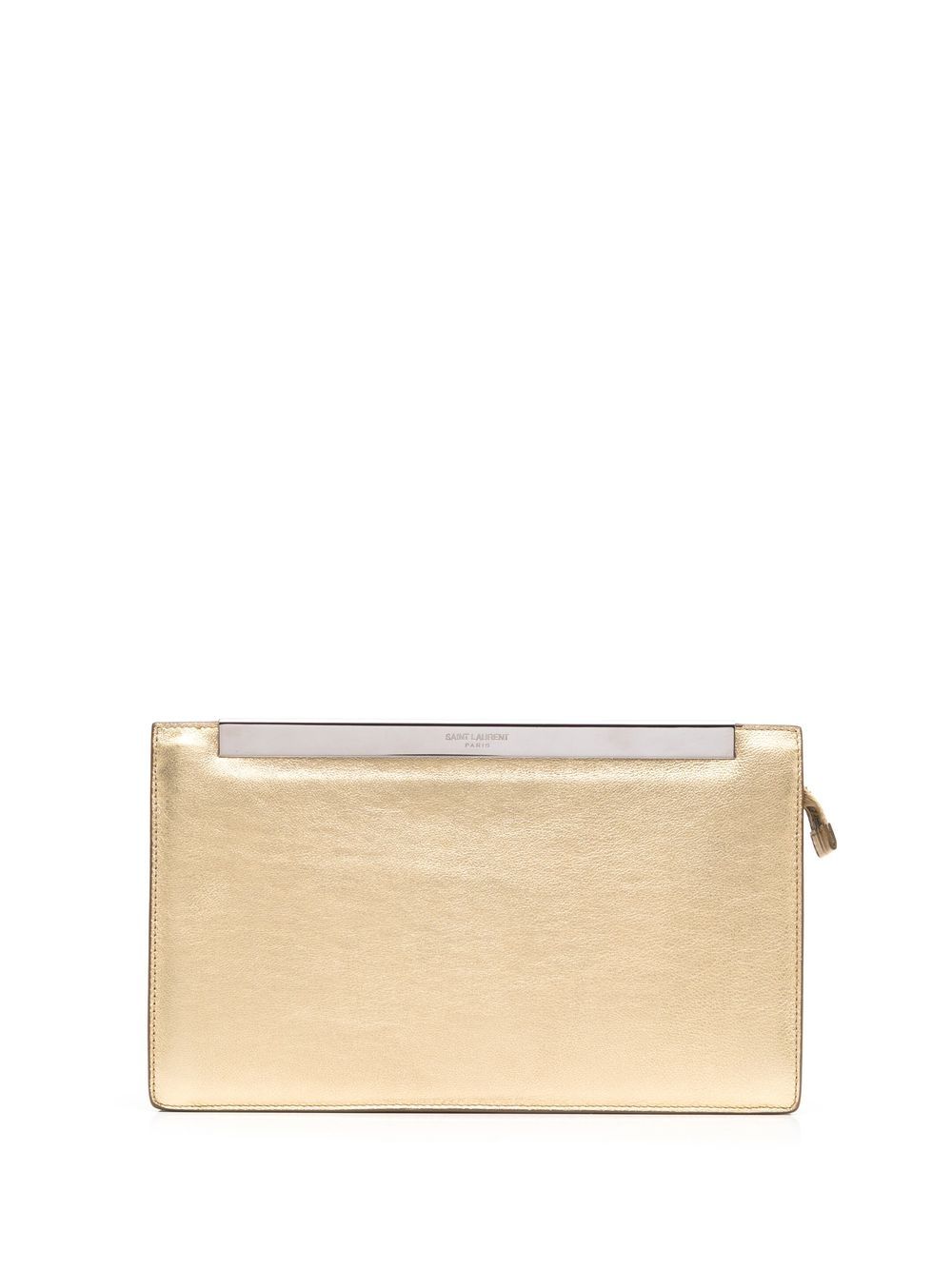 Saint Laurent Pre-Owned 圣罗兰 金属框皮质（手拿包2013年典藏款） - 金色