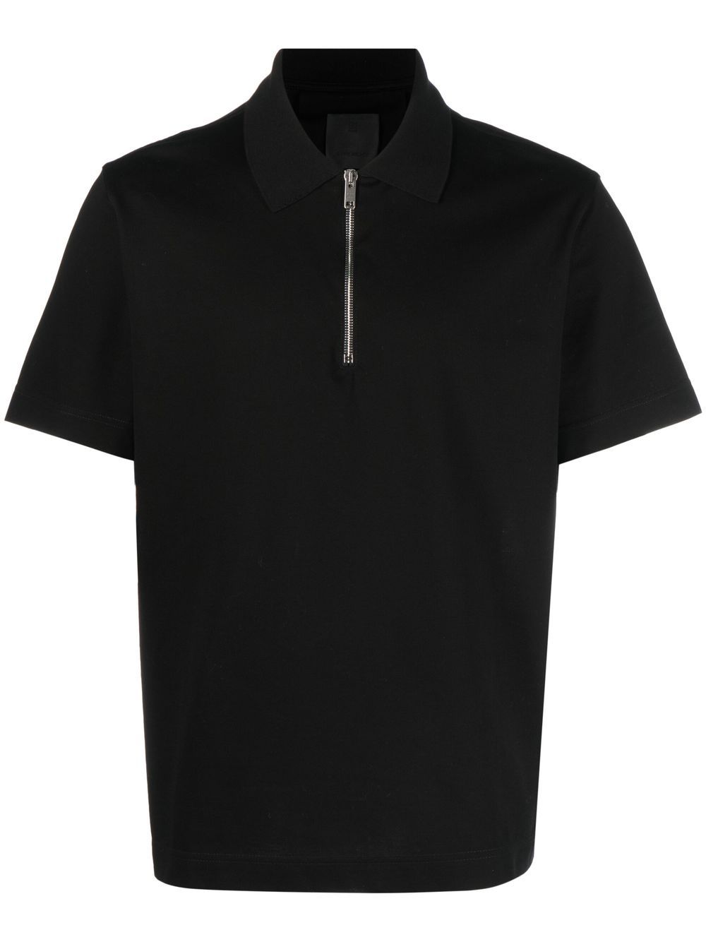 Givenchy 拉链领棉polo衫 - 黑色
